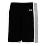 BS1735 Pro Basketball Shorts - Black/Grey/White - Front