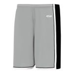 BS1735 Pro Basketball Shorts - Grey/White/Black - Front
