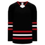 H550B Pro Hockey Jersey - New Chicago 3rd Black - Front