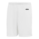 Athletic Knit BAS1300-000 Baseball Shorts - White - Primary