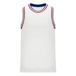 Athletic Knit B1710-335 Pro Basketball Jersey - White/Royal/Red - Primary