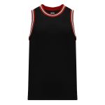Athletic Knit B1710-348 Pro Basketball Jersey - Black/Red/White - Primary