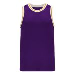 Athletic Knit B1710-441 Pro Basketball Jersey - Purple/White/Gold - Primary
