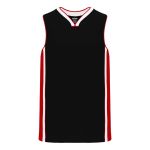 Athletic Knit B1715-348 Pro Basketball Jersey - Black/Red/White - Primary
