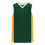 Athletic Knit B1715-439 Pro Basketball Jersey - Dark Green/Gold/White - Primary