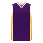 Athletic Knit B1715-441 Pro Basketball Jersey - Purple/Gold/White - Primary