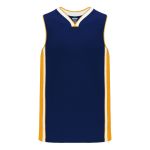 Athletic Knit B1715-460 Pro Basketball Jersey - Navy/Gold/White - Primary