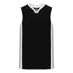 Athletic Knit B1715-918 Pro Basketball Jersey - Black/Grey/White - Primary