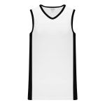 Athletic Knit B2115-222 Pro Basketball Jersey - White/Black - Primary
