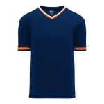 Athletic Knit BA1333-465 Pullover Baseball Jersey - Navy/Orange/White - Primary