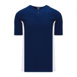 Athletic Knit BA1343-216 One Button Baseball Jersey - Navy/White - Primary