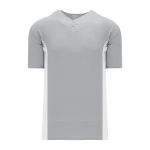 Athletic Knit BA1343-245 One Button Baseball Jersey - Grey/White - Primary