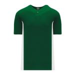 Athletic Knit BA1343-260 One Button Baseball Jersey - Dark Green/White - Primary