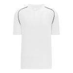 Athletic Knit BA1344-222 Two Button Baseball Jersey - White/Black - Primary