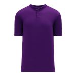 Athletic Knit BA1347-010 Two Button Baseball Jersey - Purple - Primary