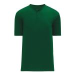 Athletic Knit BA1347-029 Two Button Baseball Jersey - Dark Green - Primary