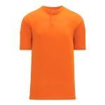 Athletic Knit BA1347-064 Two Button Baseball Jersey - Orange - Primary