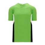 Athletic Knit BA1763-107 One Button Baseball Jersey - Lime Green/White/Black - Primary