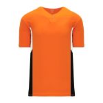 Athletic Knit BA1763-330 One Button Baseball Jersey - Orange/White/Black - Primary