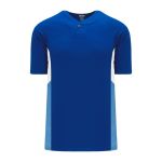 Athletic Knit BA1763-445 One Button Baseball Jersey - Royal/White/Sky - Primary