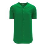 Athletic Knit BA5200-007 Full Button Baseball Jersey - Kelly - Primary