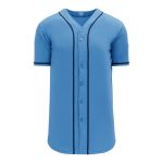 Athletic Knit BA5500-TB694 Full Button Baseball Jersey - Sky/Navy - Primary