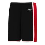 Athletic Knit BS1735-348 Pro Basketball Shorts - Black/Red/White - Primary