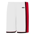 Athletic Knit BS1735-415 Pro Basketball Shorts - White/Red/Black - Primary