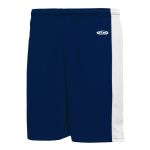 Athletic Knit BS9145-216 Pro Basketball Shorts - Navy/White - Primary