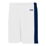 Athletic Knit BS9145-217 Pro Basketball Shorts - White/Navy - Primary