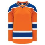 Athletic Knit H550B-EDM738B Pro Hockey Jersey - New 2015 Edmonton 3rd Orange - Primary