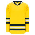 Athletic Knit H550B-MIC788B Pro Hockey Jersey - 2011 Michigan Maize - Primary