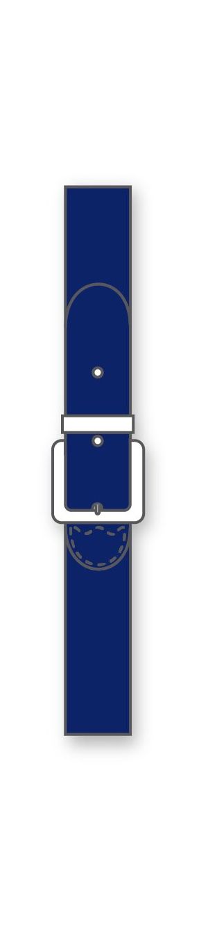 Athletic Knit BA101-004 Baseball Belt - Navy - Rear