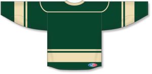 Athletic Knit H550B-MIN563B Pro Hockey Jersey - 2009 Minnesota 3rd Dark Green - Rear