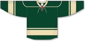 Athletic Knit H550B-MIN563B Pro Hockey Jersey - 2009 Minnesota 3rd Dark Green - Front