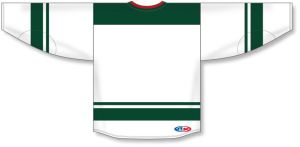 Athletic Knit H550B-MIN565B Pro Hockey Jersey - 2013 Minnesota White - Rear