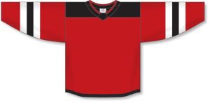 Athletic Knit H550B-NJE866B Pro Hockey Jersey - 2017 New Jersey Red - Front