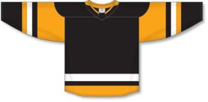 Athletic Knit H550B-PIT744B Pro Hockey Jersey - 2017 Pittsburgh Black - Front