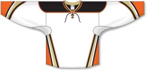 Athletic Knit H550D-ANA539D Pro Hockey Jersey - 2014 Anaheim White - Front