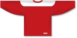 Athletic Knit H6100-208 League Hockey Jersey - Red/White - Rear