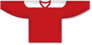 Athletic Knit H6100-208 League Hockey Jersey - Red/White - Front
