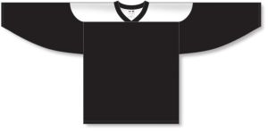 Athletic Knit H6100-221 League Hockey Jersey - Black/White - Front