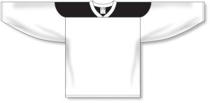Athletic Knit H6100-222 League Hockey Jersey - White/Black - Front