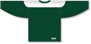 Athletic Knit H6100-260 League Hockey Jersey - Dark Green/White - Rear