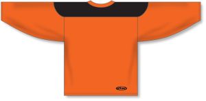 Athletic Knit H6100-263 League Hockey Jersey - Orange/Black - Rear