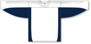 Athletic Knit H7100-217 Select Hockey Jersey - White/Navy - Front