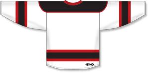 Athletic Knit H7500-415 Select Hockey Jersey - White/Black/Red - Rear