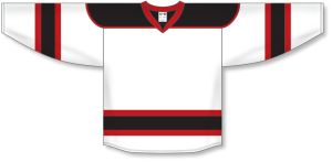 Athletic Knit H7500-415 Select Hockey Jersey - White/Black/Red - Front