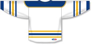 Athletic Knit H550B-BUF201B Pro Hockey Jersey - Buffalo White - Rear
