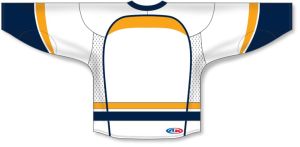 Athletic Knit H550D-NAS874D Pro Hockey Jersey - 2013 Nashville White - Rear